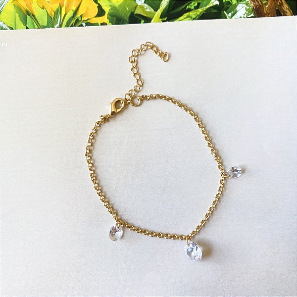 Pulseira detalhe em zircônias