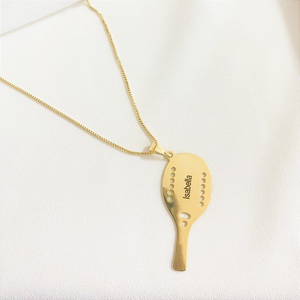 Colar beach tennis com nome gravado