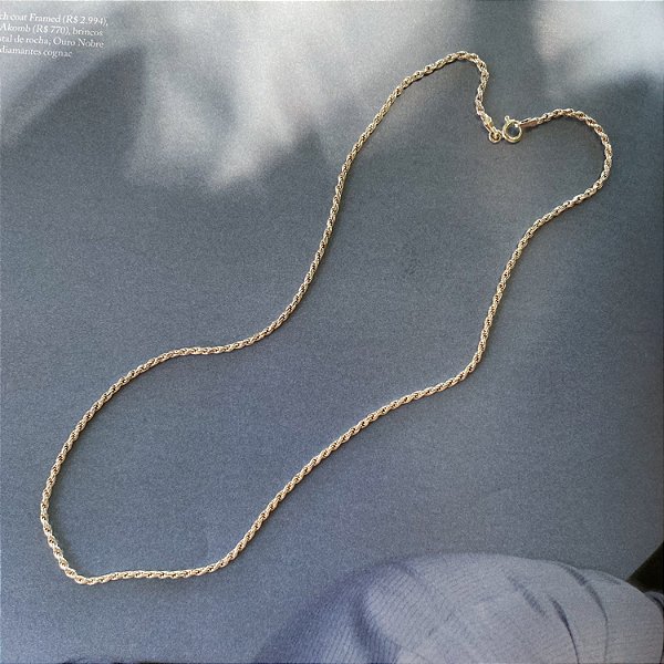 Cordão baiano prata 925