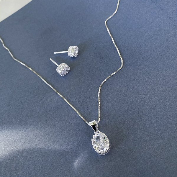 Conjunto ponto de luz cravejado