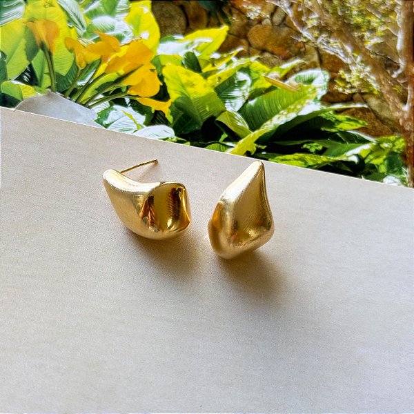 Brinco Gota Orgânica Acetinada