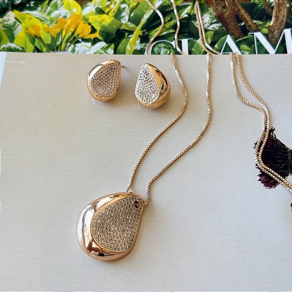 Conjunto Gota Cravejado