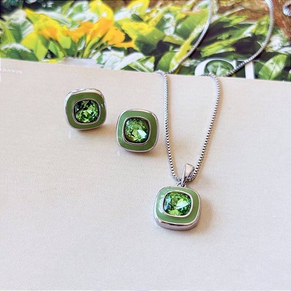 Conjunto Resina Verde com Zircônia