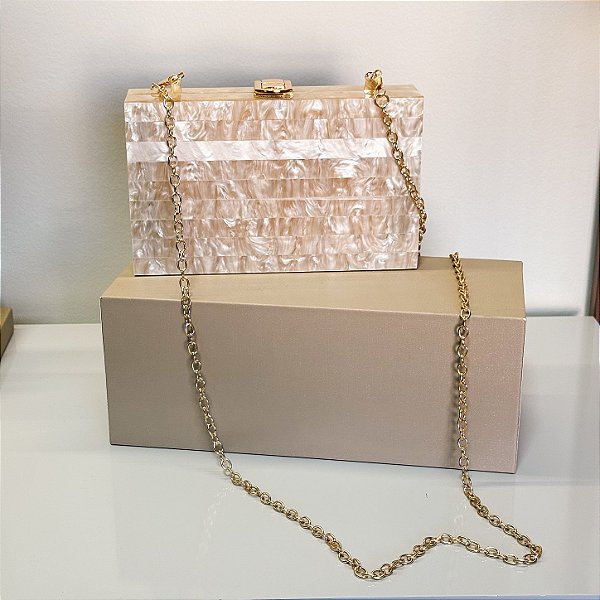 Clutch Madrepérola Retangular