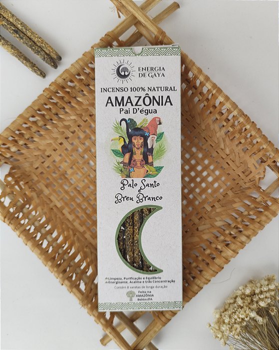 Incenso Natural e Artesanal de Palo Santo e Breu Branco - Amazonia Pai D’Égua