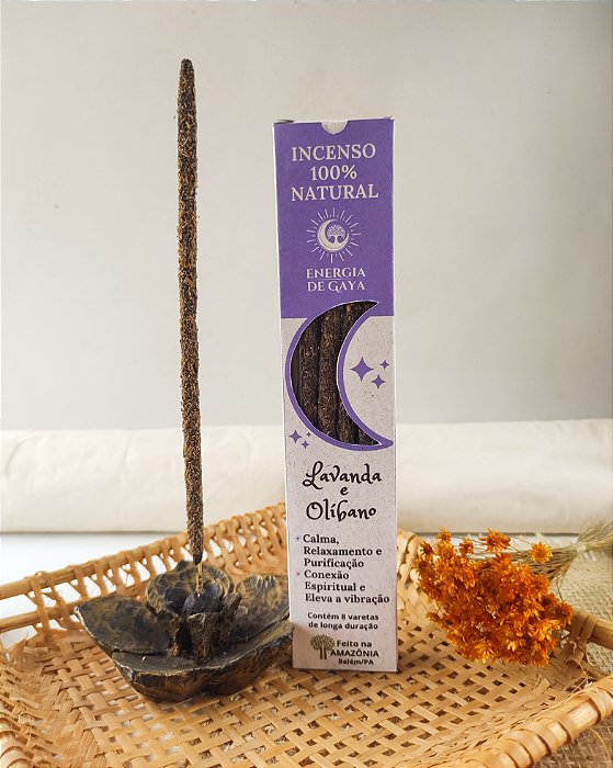 Incenso Natural e Artesanal de Lavanda e Olíbano