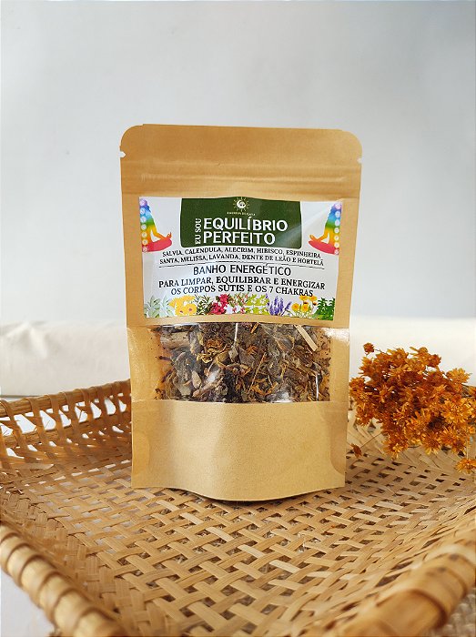 Banho de Ervas Equilíbrio Perfeito para Equilibrar e Energizar os Corpos Sutis e 7 Chacras