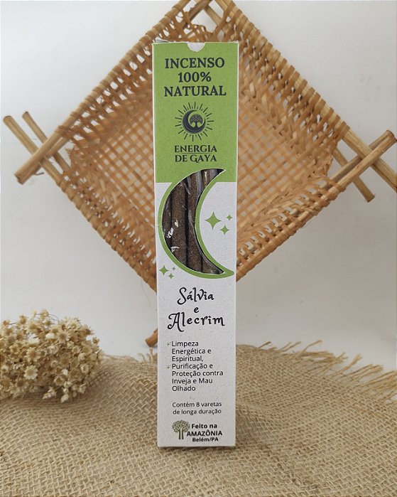 Incenso Natural e Artesanal de Sálvia e Alecrim