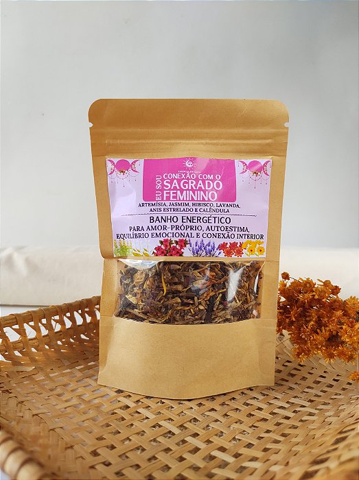 Banho de Ervas Sagrado Feminino para Amor Próprio, Autoestima,  Equilíbrio Emocional e Conexão Interior