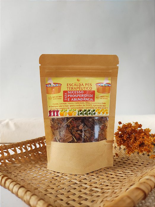 Escalda Pés Terapêutico para sucesso, prosperidade e abundância