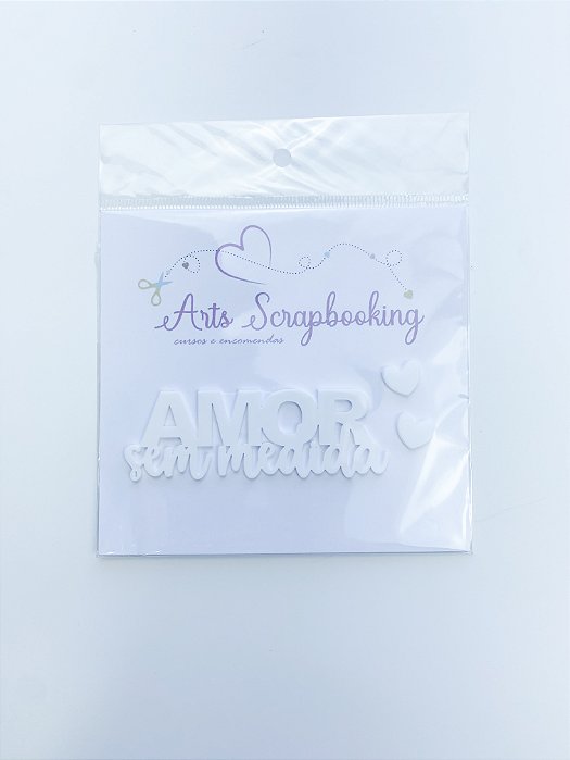 Enfeite de Acrilico Branco Amor sem medida