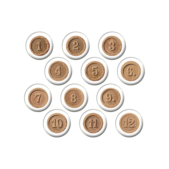 Coleção LE PETIT POA - Bottons Meses - 12 bottons - LEP06