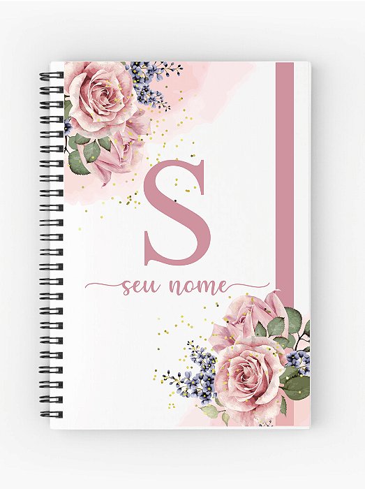 Planner 2025 floral alfabeto