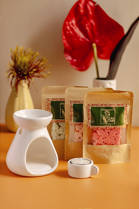 Kit wax melts e réchaud branco