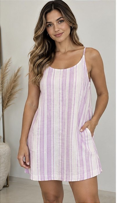 VESTIDO LISTRAS LINHO