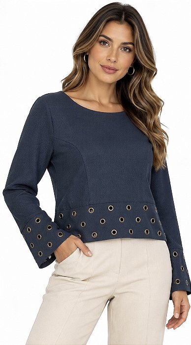CAMISETA AZUL TAM M