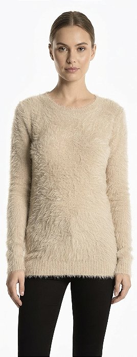 BLUSA PELUCIADA BEGE