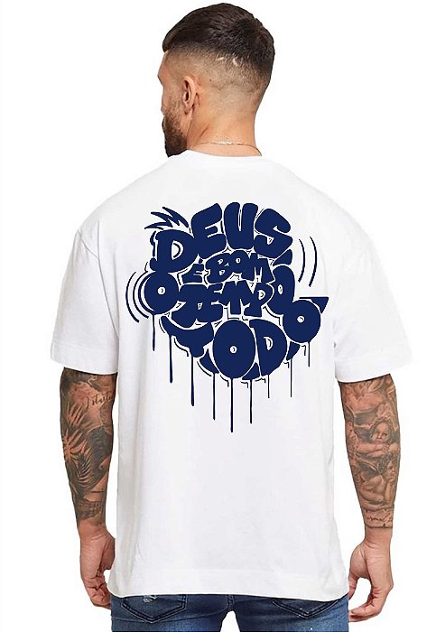 CAMISETA DEUS É BOM O TEMPO TODO