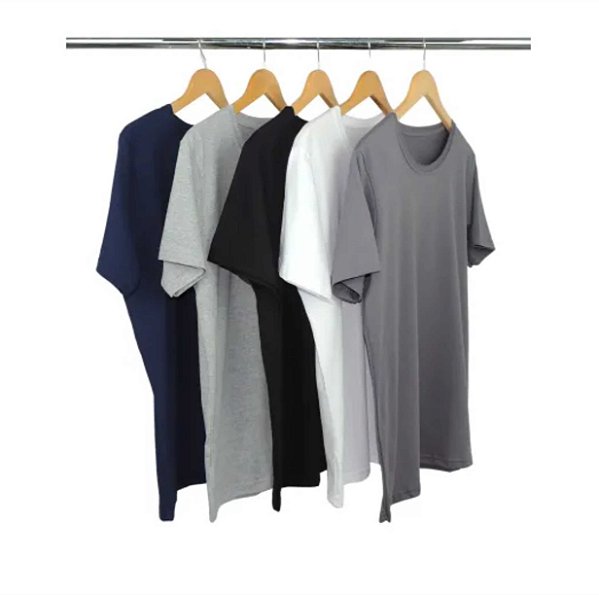 KIT 5 CAMISETAS BÁSICAS PREMIUM