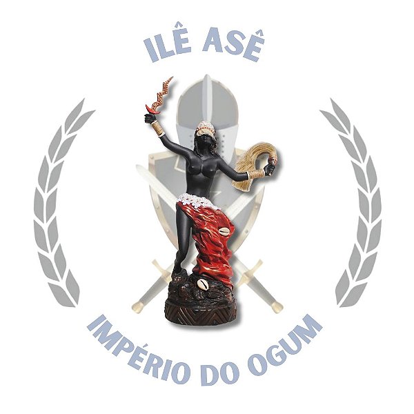 IMAGEM RESINA ORIXÁ IANSÃ AFRICANO 30CM