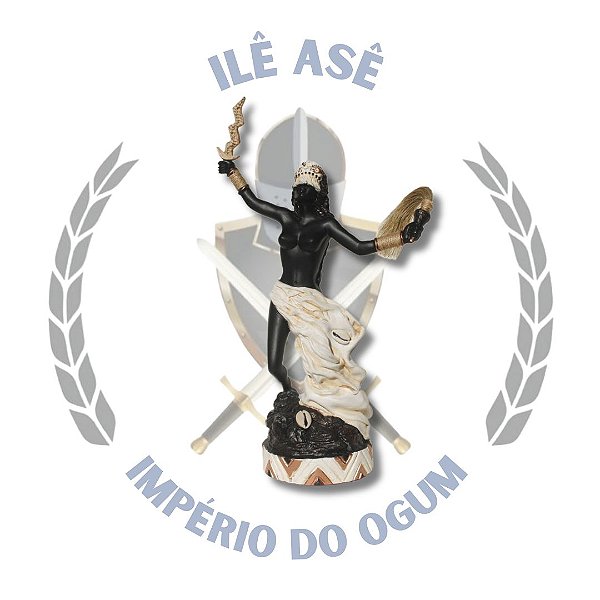IMAGEM RESINA ORIXÀ IANSÃ AFRICANO MARFIM 30CM