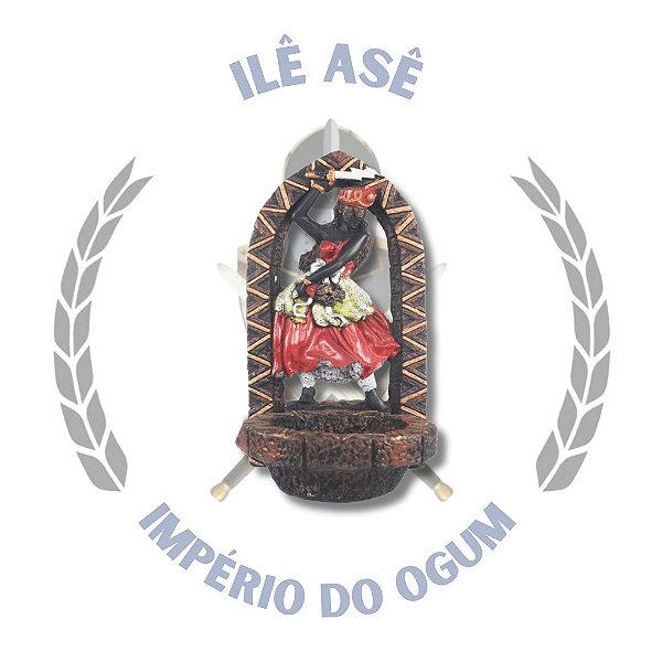 IMAGEM RESINA ORIXÀ IANSÃ AFRICANO PORTA AXÈ 20CM