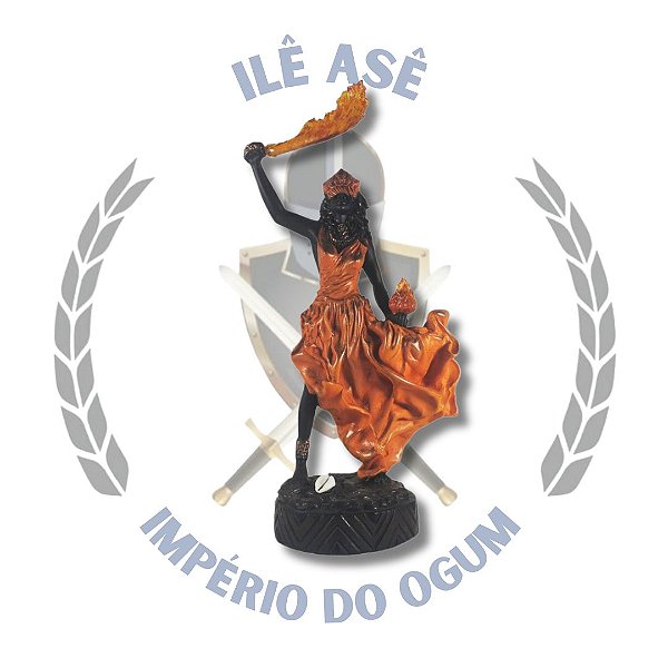 IMAGEM RESINA ORIXÁ IANSÁ EGUNITA AFRICANO 30CM