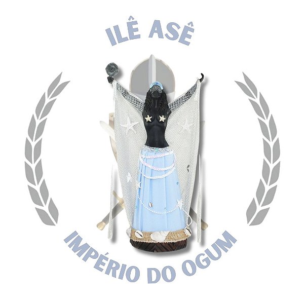 IMAGEM RESINA ORIXÁ IEMANJÁ AFRICANO 40CM