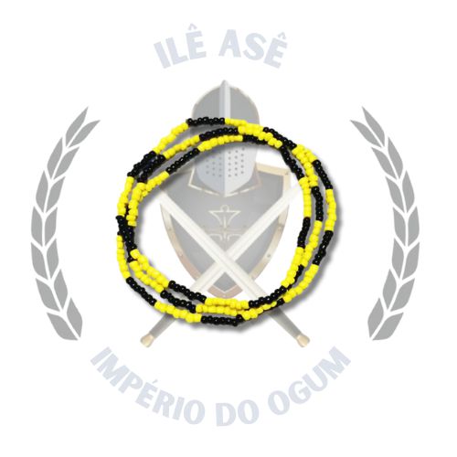GUIA  DE MISSANGA CHINESA - AMARELO/PRETO