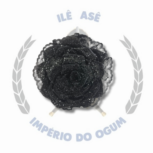 FLOR DE CABELO VELUDO - PRETO