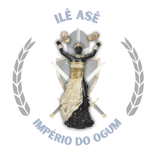 IMAGEM RESINA ORIXÁ XANGÔ AFRICANO MARFIM 40CM