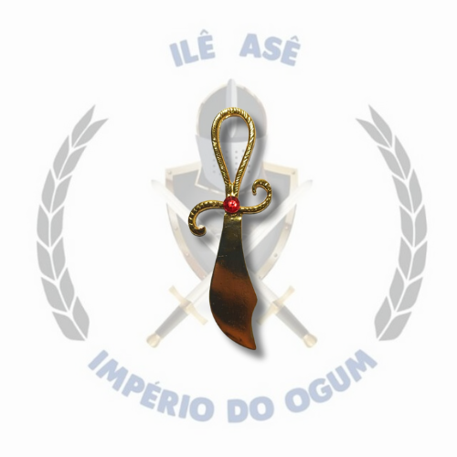 ESPADA CIGANA DOURADA C/ PEDRA VERMELHA