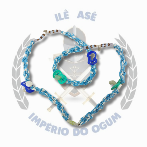 BRAJA CORDONE TRABALHADO - AZUL / CHUPETA