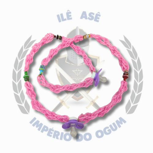 BRAJA CORDONE TRABALHADO - ROSA C/ CHUPETA