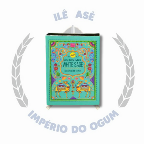 INCENSO CONE GOLDEN INDIA - WHITE SAGE
