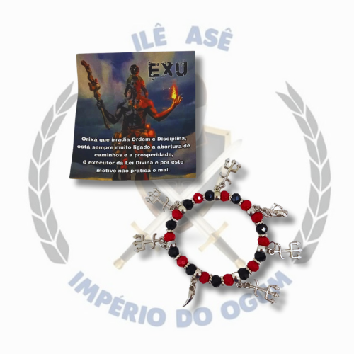 Pulseira religiosa oração - Exu