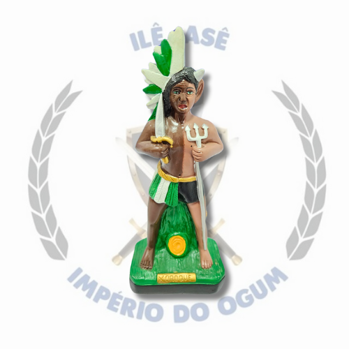 IMAGEM GESSO CABOCLO - 20CM - CABOCLO XOROQUE EM PÉ