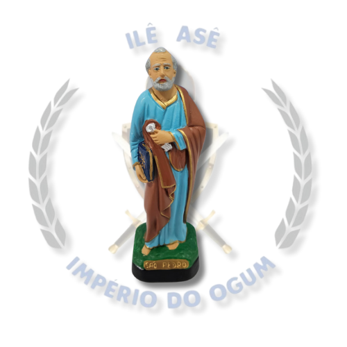 IMAGEM GESSO CATÓLICO 20 CM - SÃO PEDRO