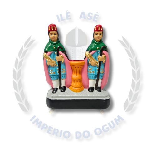 IMAGEM EM GESSO COSME E DAMIÃO - 20CM