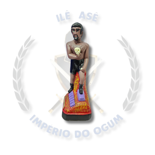 IMAGEM EM GESSO EXU 07 CATACUMBAS - 20CM