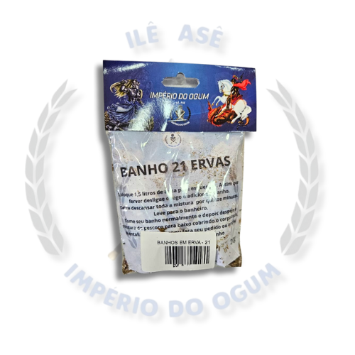 BANHOS EM ERVA - 21 ERVAS