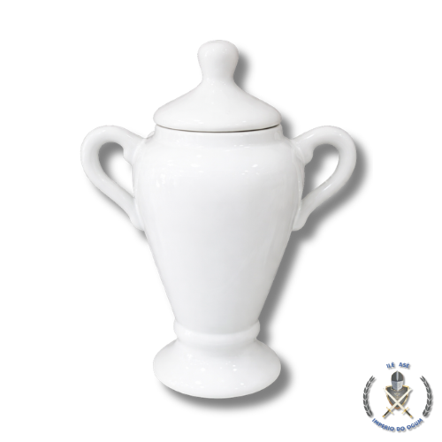 QUARTINHA 25CM C/ALÇA - BRANCO - PORCELANA