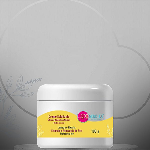 Creme Esfoliante Amêndoas Moídas Média Abrasão Spa Manicure 100g