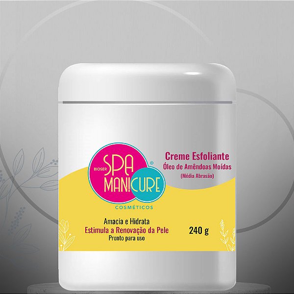 Creme Esfoliante Amêndoas Moídas Média Abrasão Spa Manicure 240g