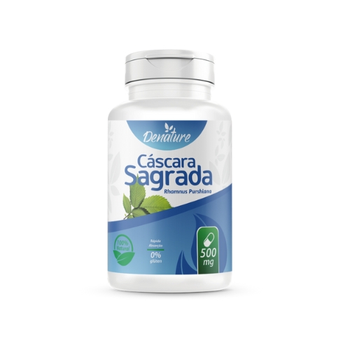 CÁSCARA SAGRADA - 60 CÁPSULAS (500MG) - DENATURE