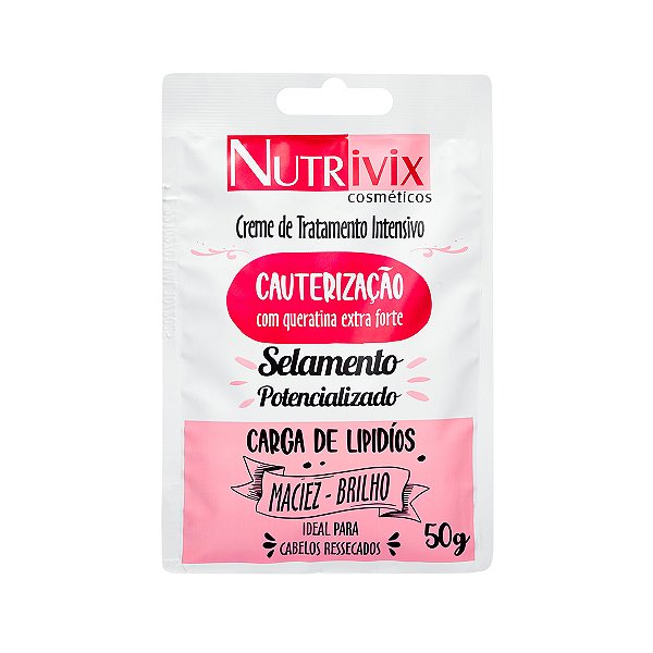 SACHÊ NUTRIVIX CAUTERIZAÇÃO COM QUERATINA EXTRA FORTE 50G - UNIDADE