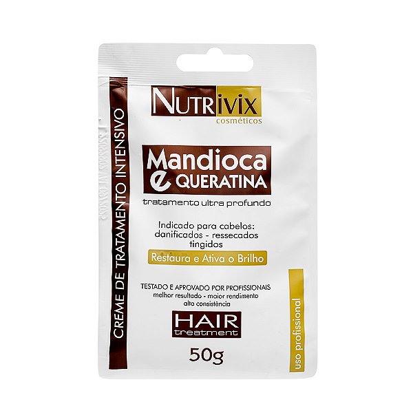SACHÊ NUTRIVIX MANDIOCA E QUERATINA 50G - UNIDADE