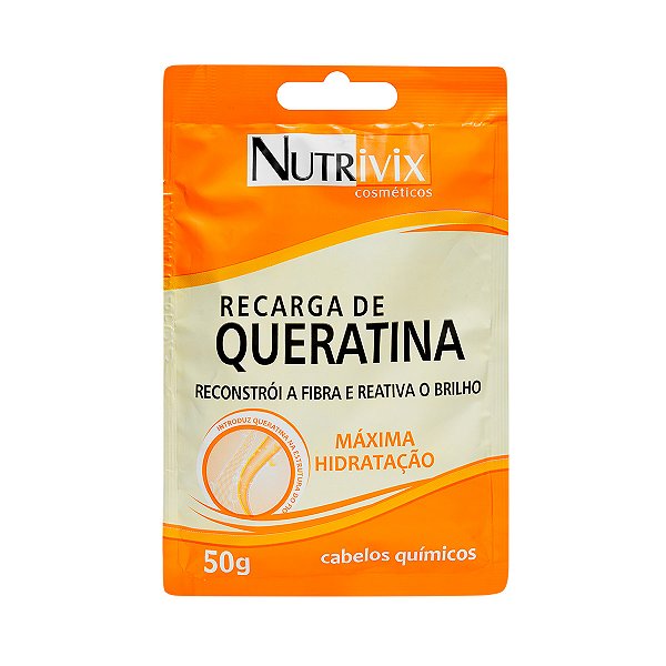 SACHÊ NUTRIVIX RECARGA DE QUERATINA - CABELOS QUÍMICOS 50G - UNIDADE