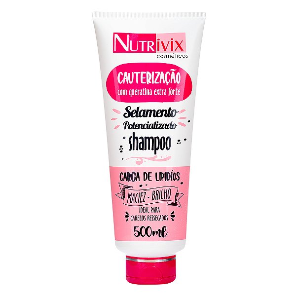 SHAMPOO NUTRIVIX CAUTERIZAÇÃO COM QUERATINA EXTRA FORTE BISN. 500ML