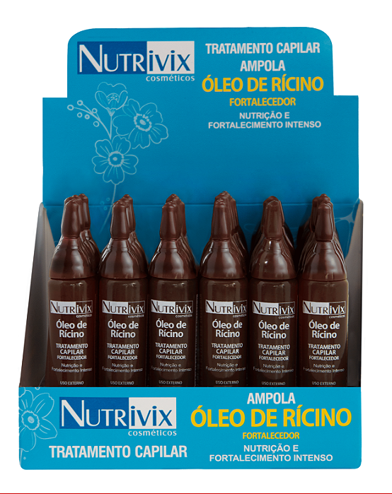 AMPOLA NUTRIVIX ÓLEO DE RÍCINO - CAIXA COM 24 UNIDADES